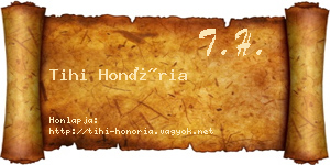 Tihi Honória névjegykártya